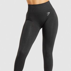 Gymshark Vital Seamless Leggings in Black Marl - Size Small